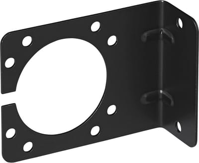 Stekkerdooshouder metaal gehoekt 9,25 x 7 cm - voor 7/13 polige stekker - Proplus