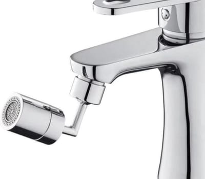 Draaibare kraan opzetstuk - RVS - 720 graden Roterend- Beluchter-Sproeikop - 720 graden draaibare kraan - Chrome-opzetstuk - Flexibel Opzetstuk Kraanslang - Waterbesparende Spoelkraan - Verlengstuk - Keukenkraan