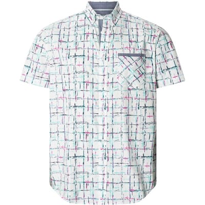 Babista herren Overhemd Met Korte Mouwen - 41/42 - wit - Plus Size