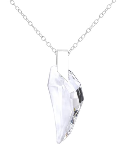 ARLIZI 1702 Ketting Swarovski Kristal Vleugel Transparant - 925 Sterling Zilver - 45 cm