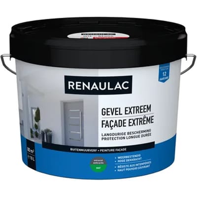Renaulac Gevel Extreem Muurverf - Mat - Antraciet - 10l