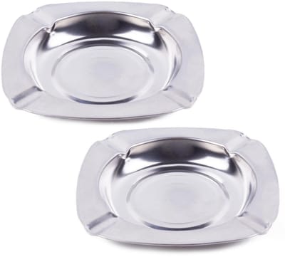 Benson Asbak - 2x - rvs - 11 cm - stapelbaar - binnen/buiten - asbakken