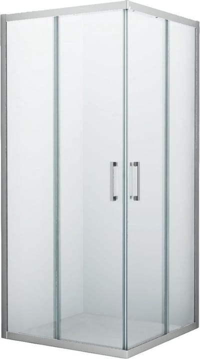 Diamond Line Lara - Douchecabine - 90x90 - Vierkant - Chroom - Schuifdeur - Hoekinstap - Helder Glas - 6mm Veiligheidsglas