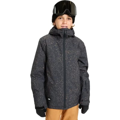 Quiksilver Mission Printed Jas Zwart,Grijs 10 Years Jongen