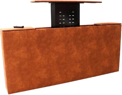 Slaaploods.nl Voetbord - Met TV Lift - 90x80x20 cm - Suede Cognac