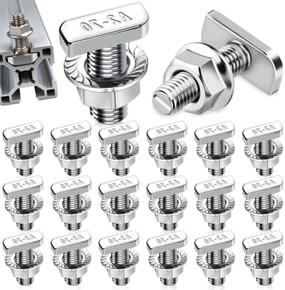 Solidchoice - Set van 15 Hamerkopschroeven M8 x 20 mm met Flensmoeren