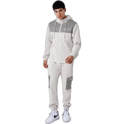 Sweatshirt zip-up met capuchon en tweedelige stof Project X Paris Nid D'Abeille