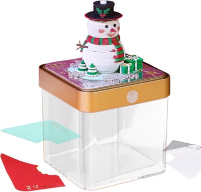 3D Notitieblok Kalender - Papier Papiersnijwerk - Bureau Decoratie - Afneembare Notities - 9.8 x 9.8 x 8.8 cm - Wit