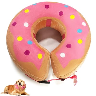 Opblaasbare Beschermkraag voor Honden - Comfortabele Herstelkraag - Voorkomt Likken & Krabben - Zachte Hondenkraag voor Herstel na Operatie