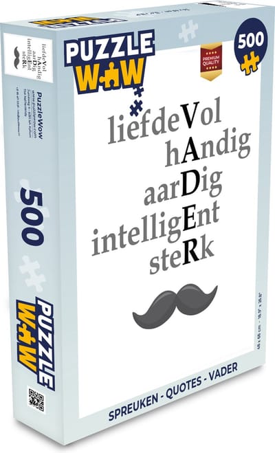 Puzzel Spreuken - Quotes - Vader - Legpuzzel - Puzzel 500 stukjes - Vaderdag cadeautje - Cadeau voor vader en papa
