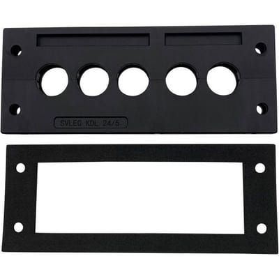 TRU COMPONENTS TC-KDL 24/5 Kabelinvoeringsplaat Klem-Ø (max.) 16 mm PA Zwart 1 stuk(s)