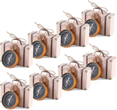 Golden crown - Herbruikbare mini koffer bruiloft gunst doos - Vintage snoepdoos - Praktisch voor bruiloften - 20 stuks - Perfect voor feestjes