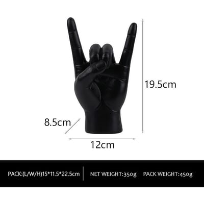 Nieuw Product Rock Gebaar Metaal Cadeau Eenvoudige Hars Hand Ornamenten Huis Bar Kantoor Desktop Decoraties black
