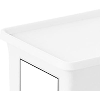 Récipient à lessive en poudre Détergent ménager Perles de lessive Poudre à lessive Boîte de rangement anti-poussière avec couvercle Large Haut white