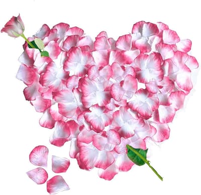 3000 Zijde Rozenblaadjes Wit & Roze - Romantische Decoratie voor Bruiloft, Valentijnsdag & Huwelijksaanzoek