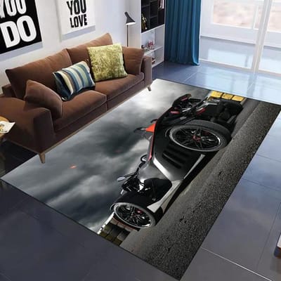 Tapijt voor slaapkamer kinderkamer auto bedrukt tapijt woonkamer groot formaat moderne woninginrichting luxe cool zacht speel antislip vloermat 120x160cm