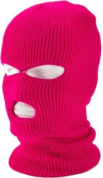 CHPN - Bivakmuts - Bivak muts - Muts - Gezichtsmuts - Roze - One Size - Elastisch - Motor-3 gaats-Face Mask - Balaclava - Universeel