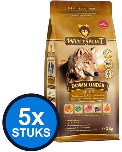 5x Wolfsblut - Adult Down Under - Hondenvoer Droogvoer - 2 kg