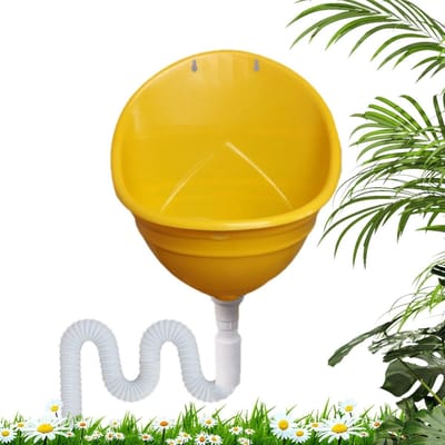 Buiten Urinoir - Omsteltoilet Slang - Hygiënisch Werken - Waterloos Ontwerp - 23x35x23 cm - Geel