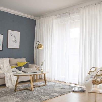 Gordijnband, polyester, wit, 10 m, voor slaapkamer, badkamer, kantoor