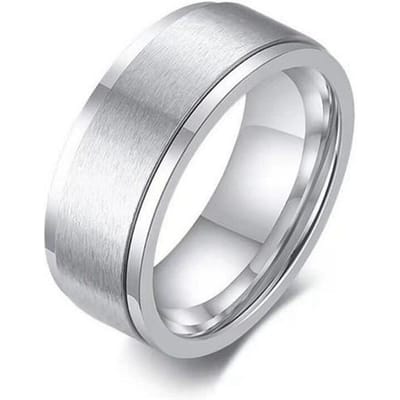 Mode Titanium Staal Angst Ringen Voor Mannen Vrouwen Spinner Fidgets Ringen Vrij Draaien Spinning Anti Stress Accessoires Sieraden 13 white