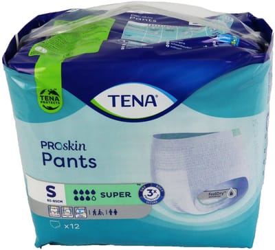 TENA Proskin Pants Super - Small, 12 stuks . Voordeelbundel met 2 verpakkingen