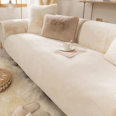 Winter Verdikkende Bankkussen Konijnenpluche Warm Bankzitkussens Hoes Handdoekhoes Antislip 70*70cm