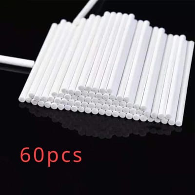 20/80/100 stuks plastic lollystokjes veilige witte taartsnoepstokjes voor chocoladesuiker snoep lolly DIY mal bakvorm gereedschap