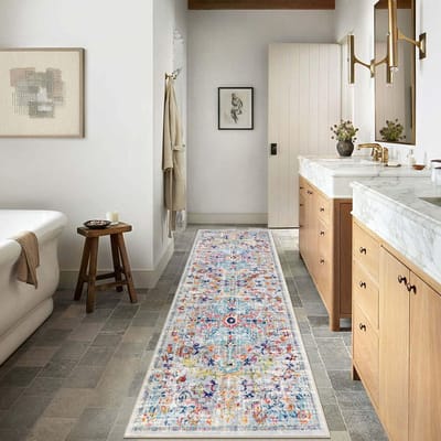 Famanu – Loper voor de gang anti - slip lage wolstaart hal tapijt loper keuken lopers wasbaar zacht aanraking versleten vloer loper mat voor gang toegangspoort keuken slaapkamer wasruimte