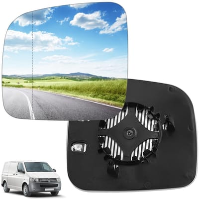 Dailygoods - DBREAKS Spiegelglas, vervanging voor VW T5 2003-2009 & Caddy 2004-2015, vervangingsspiegelglas, verwarmbaar spiegelglas, buitenspiegel, glas, verwarmbaar achteruitkijkspiegelglas (links)
