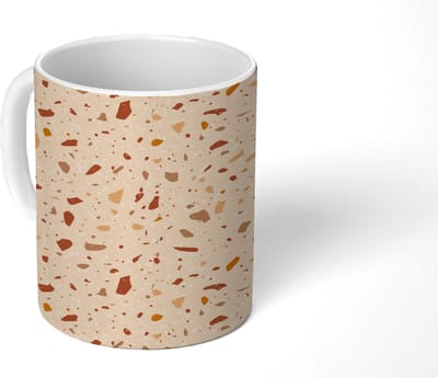 Mok - Koffiemok - Terrazzo - Patroon - Kleurrijk - Steen - Mokken - 350 ML - Beker - Koffiemokken - Theemok