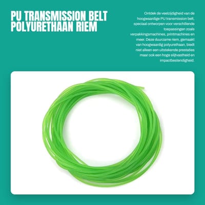 Dailygoods- Transmissieband Hoogwaardige Polyurethaan - Ronde Band - 2 mm x 10 m - Slijtvast - Schokbestendig - Eenvoudige Installatie