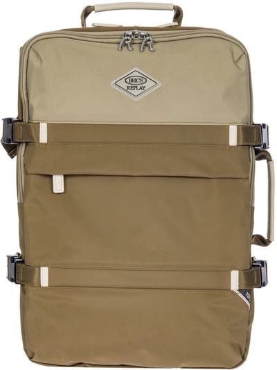 BRIC'S rugzak reistas met laptopvak Replay Sand Woo Underseat Backpack Sand Wood bruine