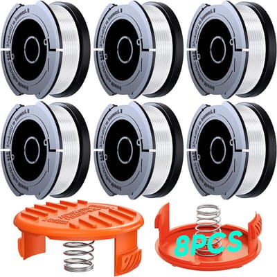Deze set van 8 geschikt voor Black & Decker grasmaaiers heeft een diameter van 1,65 mm en bevat 9 meter maaidraad per spoel. De set bevat ook 2 reserve spoeldeksels en 2 reserveveren.