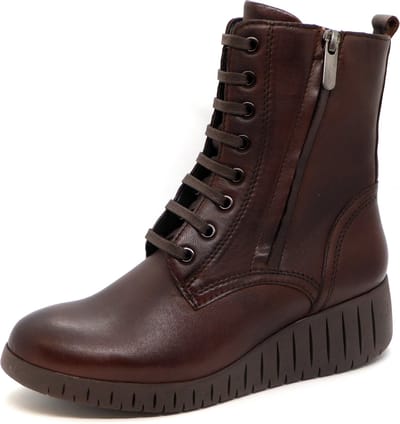 Marco Tozzi Dames Veterboot - 25235-362 Bruin - Maat 37