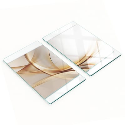 Keukenplanken van gehard glas met abstracte golfmotieven, 2x30x52 cm