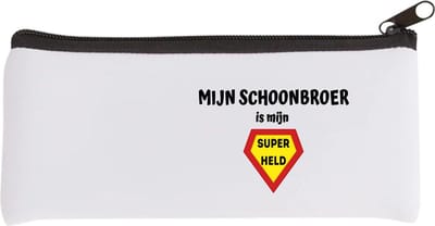 Akyol - mijn schoonbroer is mijn superheld Etui - Broer - super schoonbroer - verjaardag - cadeautje voor broer - broer artikelen - kado - geschenk - 20 bij 9 cm