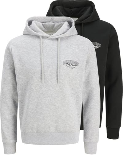 JACK&JONES PLUS - JJMAKOTO SWEAT HOOD 2PK MP PLS - Heren - Sweaters