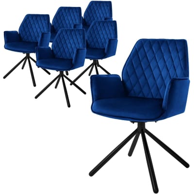 Set van 6 eetkamerstoelen Hale velvet | ML-Design