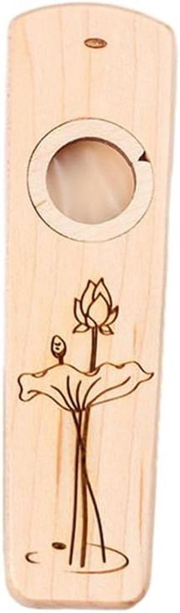 Houten Kazoo - Muziek Speelgoed - Muziek Maken - Natuurlijk Hout - 12 x 9 x 3 cm - Esdoornhout