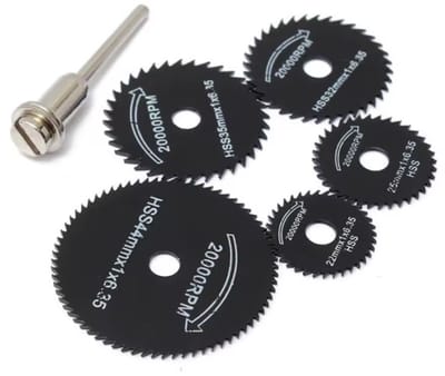 Luxe set mini cirkelzaagbladen geschikt voor Dremel - zaagblad cirkelzaag - cirkelzaagblad - klussen - gereedschap 7st | cirkelzaagbladen multitool | zaagbladenset voor Dremel | Dremel zaagbladenset | multitool zaagbladen