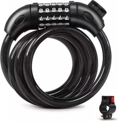 HBS Fietsslot H5-035 - Kettingslot met 5-Cijferige Code - 120 cm