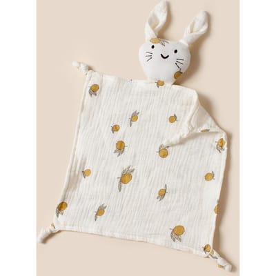 Couverture doudou en mousseline de coton pour bébé Poupées de sommeil douces pour nouveau-né Chat mignon Jouet de sommeil pour enfants Serviette apaisante Bavettes Serviette à bavoir citron