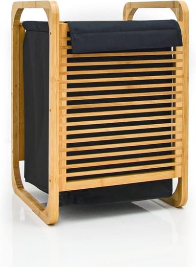 Houten Wasmand 50 Liter met Deksel - Bamboe Wasverzamelaar voor Vuile Was - Badkamer Accessoire