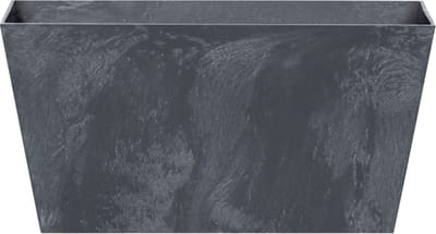 Prosperplast Beton-look plantenbak/bloembak - kunststof - 40 x 20 x 15 cm - antraciet - voor buiten