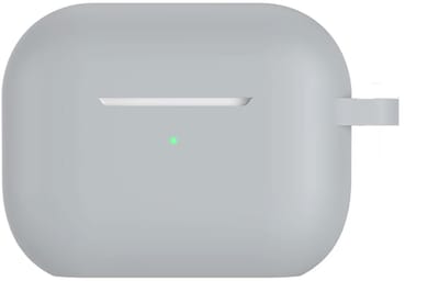 Lichtgrijs hoesje geschikt voor AirPods 4 - Siliconen hoesje voor AirPods - Grijs - Softcase - CHPN