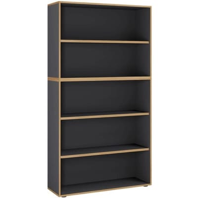 Houten Büro Standplank boekenkast Dossierplank Boekenkastplank Salia 5-voudig breedte 100 cm