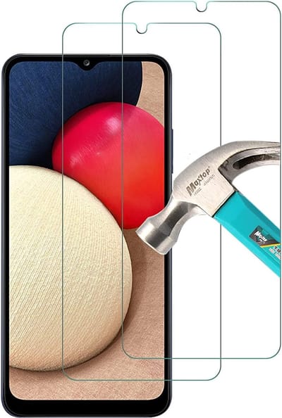 Screenprotector Glas - Tempered Glass Screen Protector Geschikt voor: Samsung Galaxy A02s - 2x