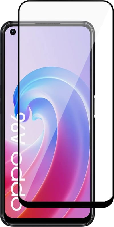 Screenprotector geschikt voor Oppo A96 - Gehard Glas Beschermglas Tempered Glass Volledig Dekkende Screen Protector