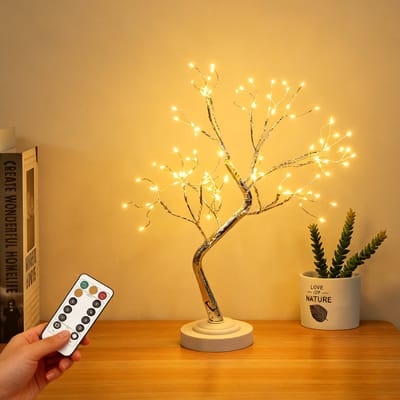 Aigostar Lichtboom met Lichttakken - USB & Batterij - Met afstandsbediening - Kersttakken - Woonkamer - Slaapkamer - Decoratie - Nachtlampje - Warm Wit Licht